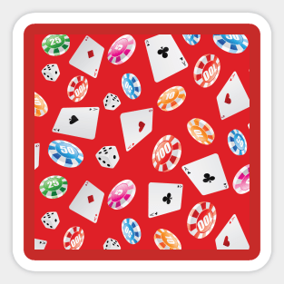 #casino #games #accessories #pattern 5 Sticker